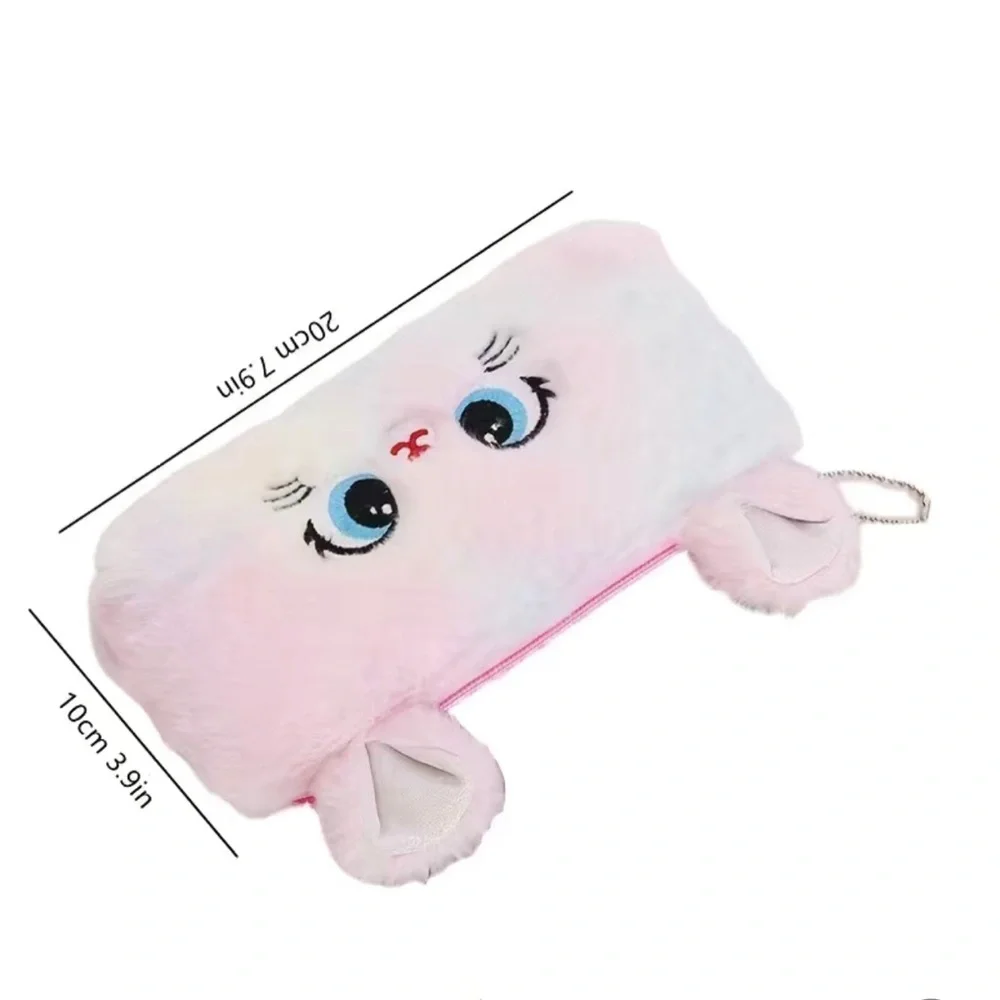Cat Plush Pencil Case Plush Cosmetic Bag Travel